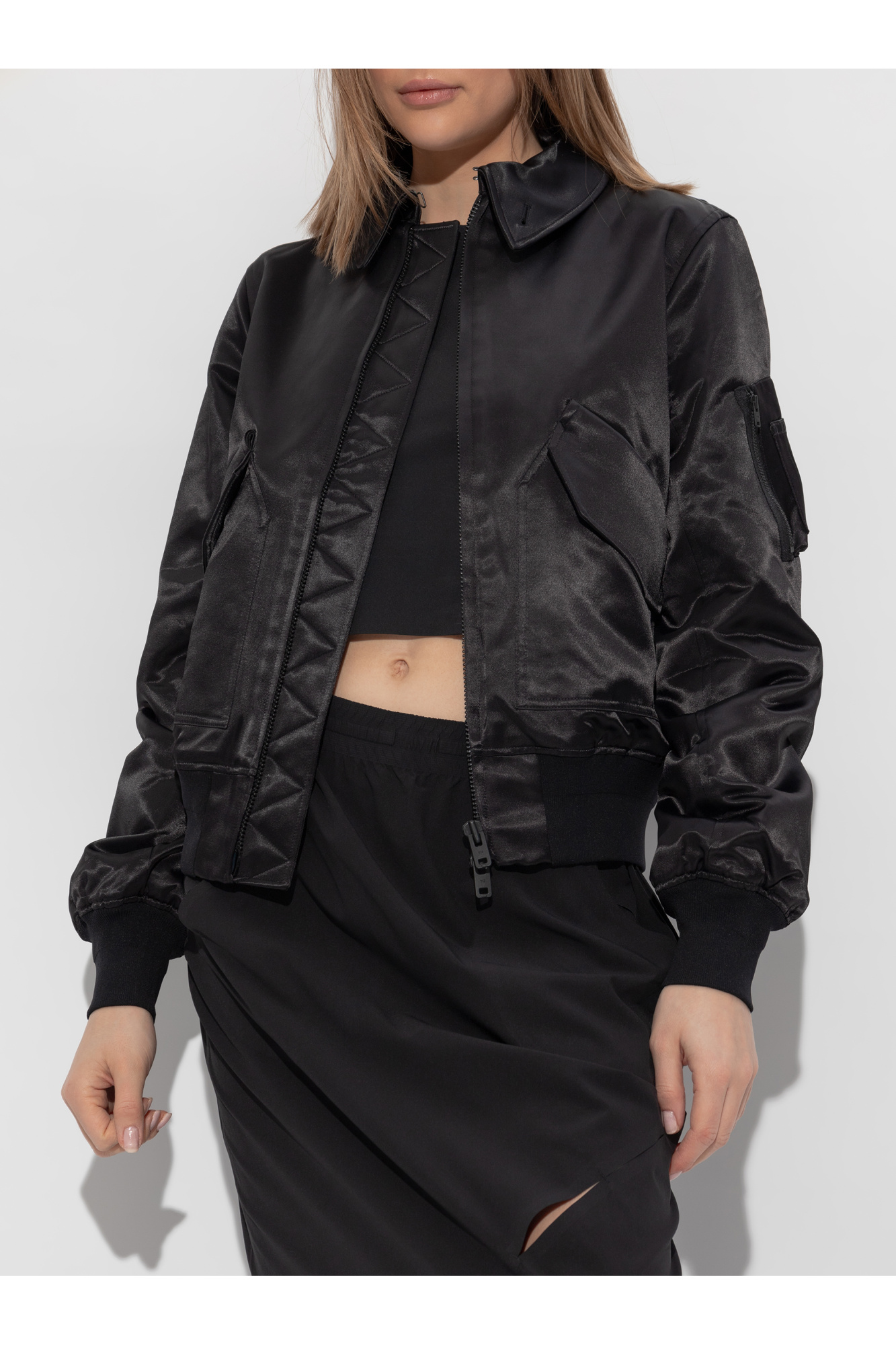 ジャケット Y 3 Women Bomber Jackets JD1760 BLACK Y-3 long-sleeve bomber jacket | REVERSIBLE